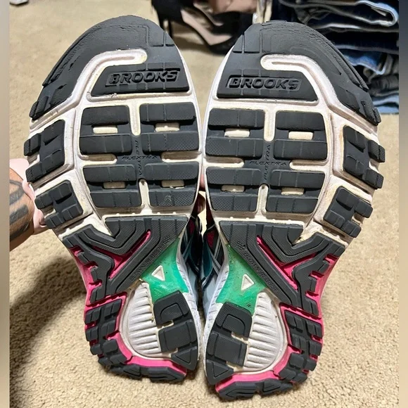 Brooks Ravenna 7 Pink Teal Stability Running Shoes Women’s 9.5 - Picture 12 of 12